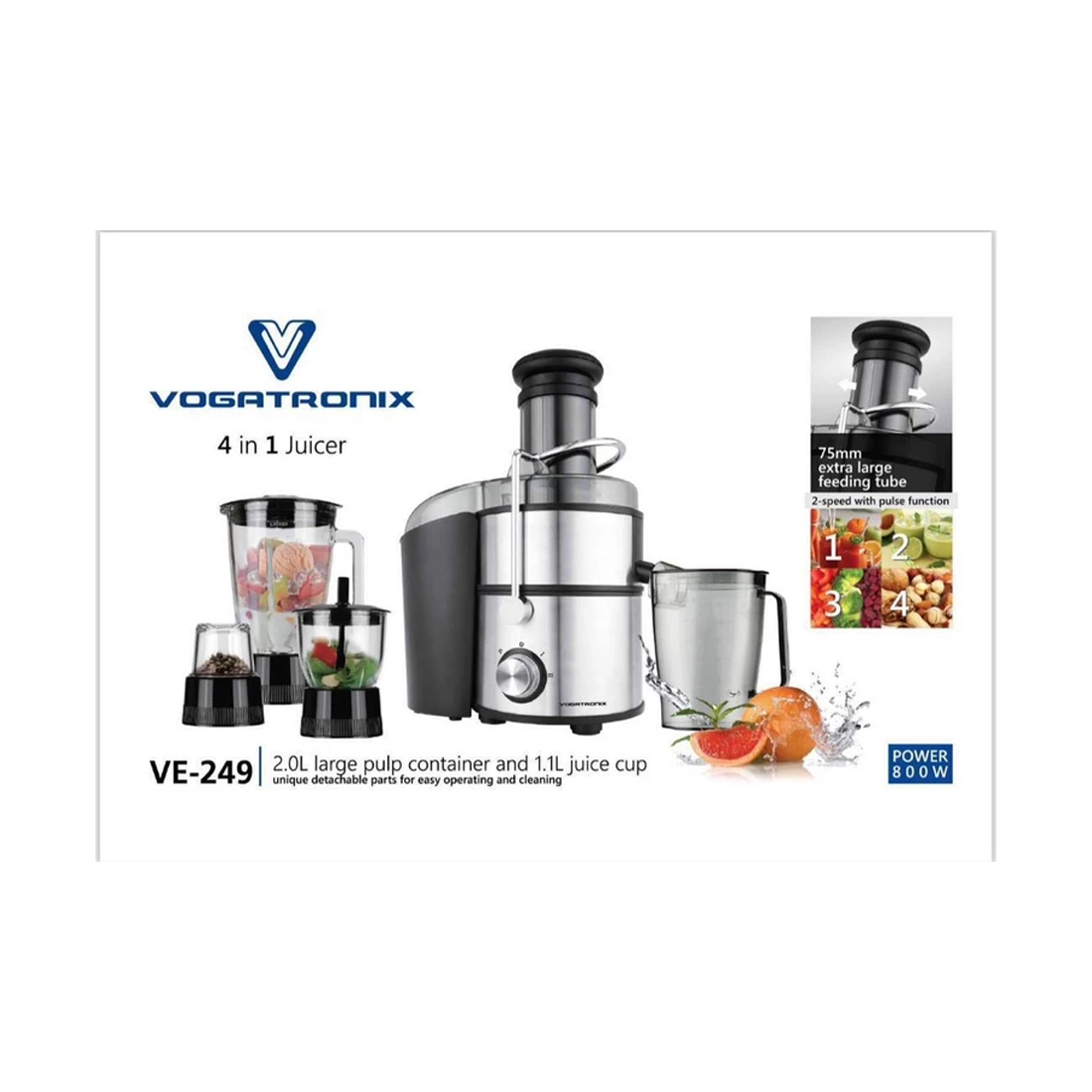 عکس اصلی آبمیوه گیری 4 کاره وگاترونیکس مدل VE-249